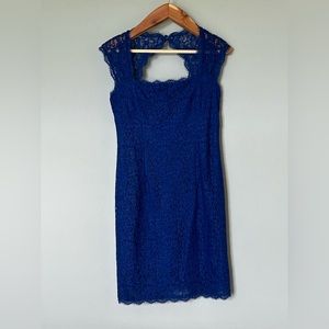 Size 8 Adrianna Papell blue lace dress